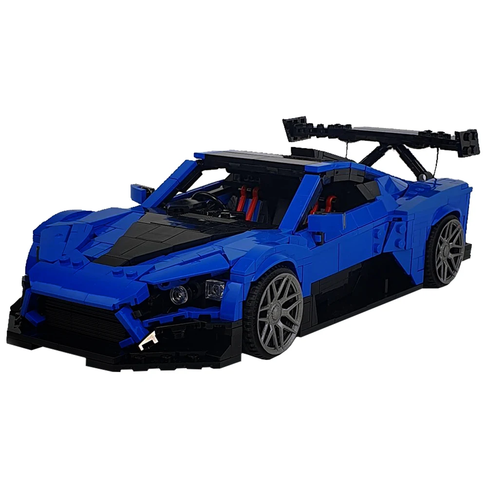 Gobricks MOC Zenvo TSR-S Red Racing Sports Car Model Building Blocks City De Tomaso P72 Super Speed Sports Car Bricks Toy Gifts