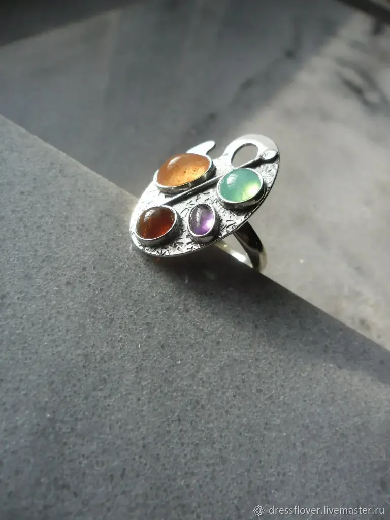 Anello di design di forma irregolare intagliato con tavolozza di colori Vintage, adatto per anello aperto di fidanzamento da donna