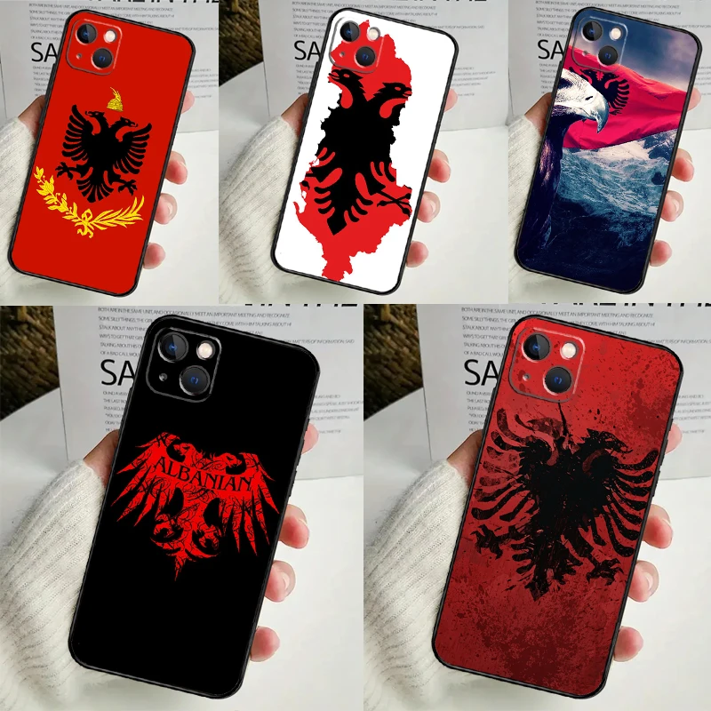 Albania Flag Eagle Case For Samsung Galaxy S25 Ultra S20 S21 S22 S23 S24 S26 Ultra S10 Plus S25 FE Phone Cover