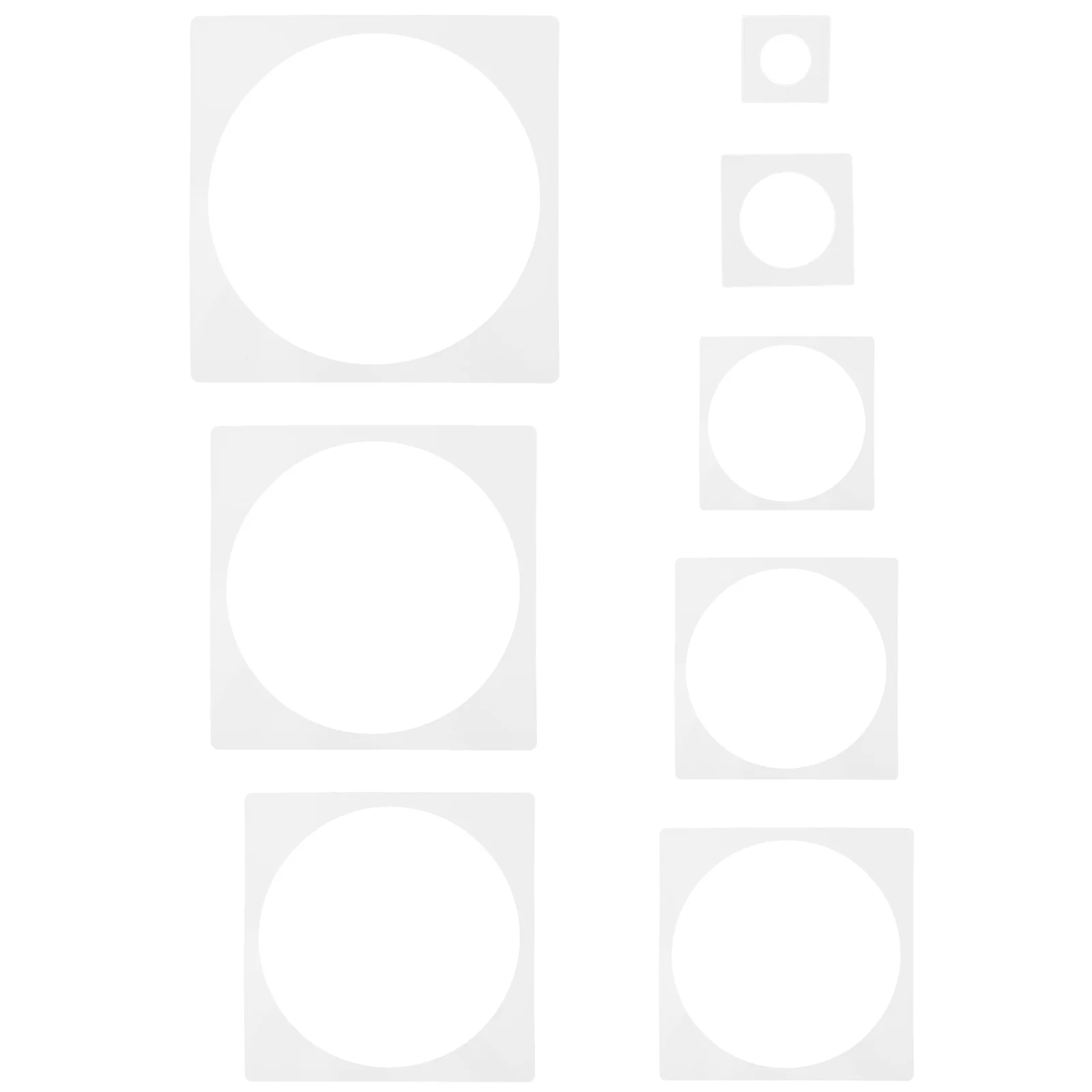

8Pcs DIY Circle Stencils Reusable Plastic Templates Multiple Sizes Painting Scrapbooking Crafts Geometry Art Plastic Stencils