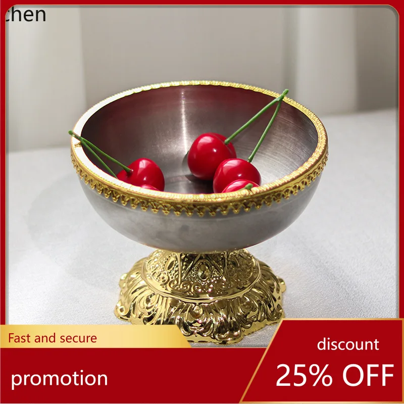 

HXL High-Stand Fruit Plate Home Snack Bowl Light Luxury Decoration