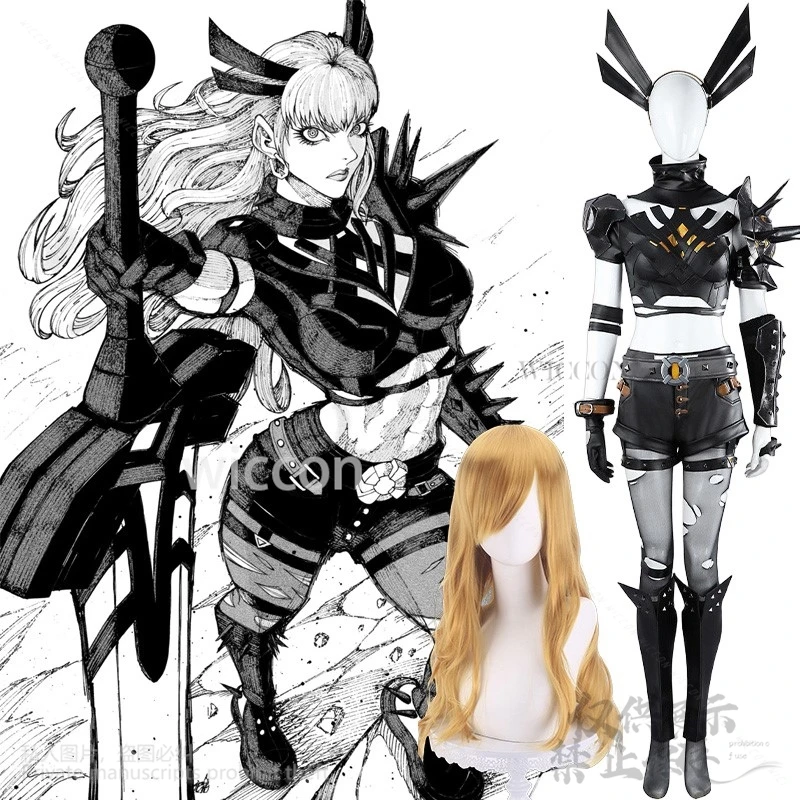 

Malikenn Cosplay Suit Game Rivals Sexy Crop Top Shorts Wigs Shoes Set Jirai Kei Girls Battle Uniform New Customized New Anime