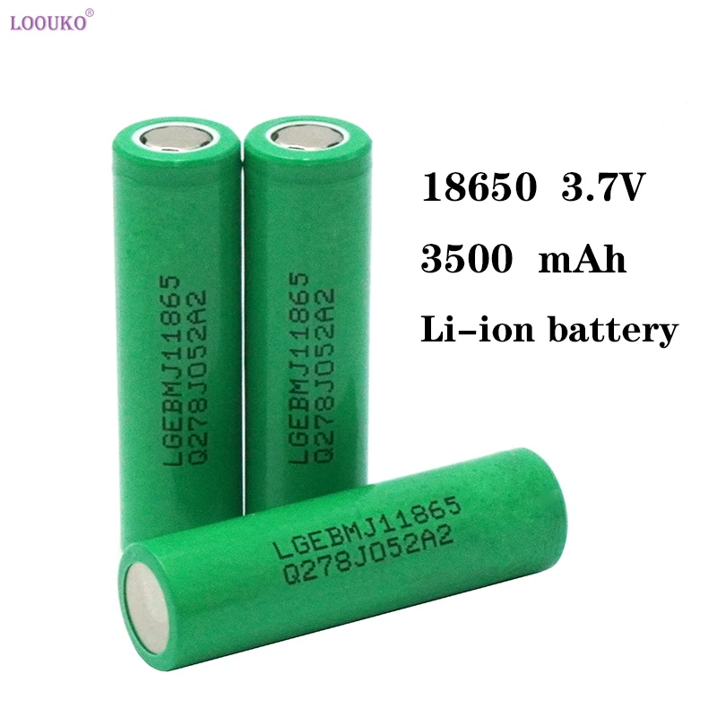 

100% New original 3.7V18650 battery 3500mAh Li-ion rechargeable battery 10A discharge for flashlight Replacing the tool battery