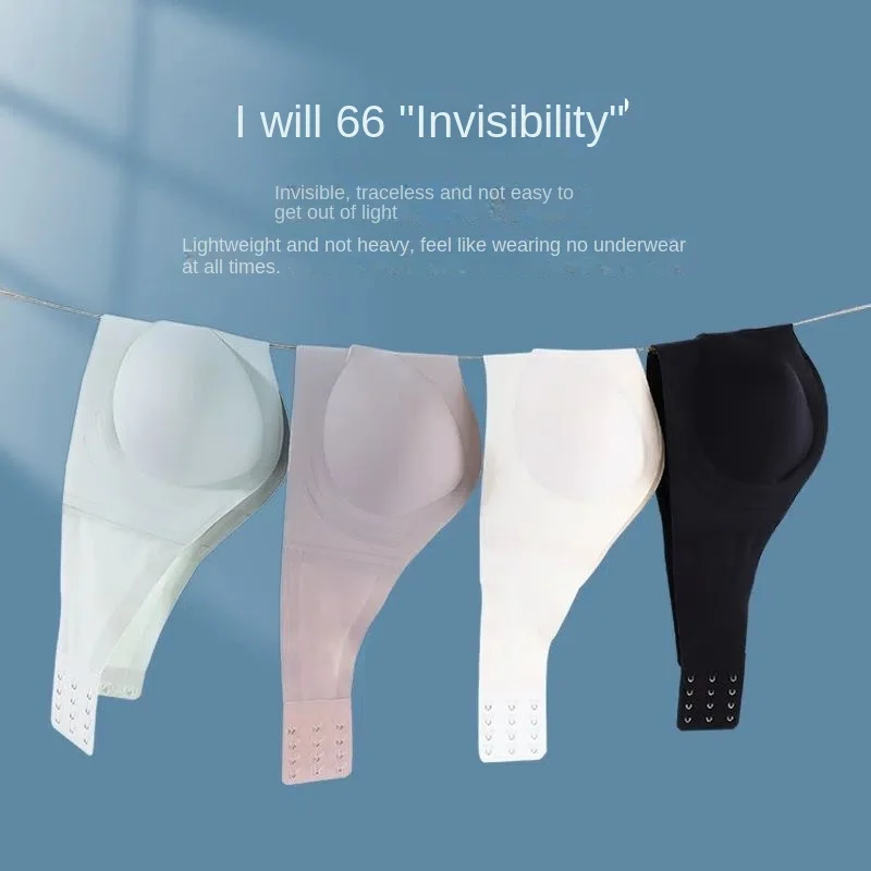 Externally Expanded Strapless Lingerie for Women with Anti Slip Gathered Small Breasts and Large Invisible Thickened Chest Pads