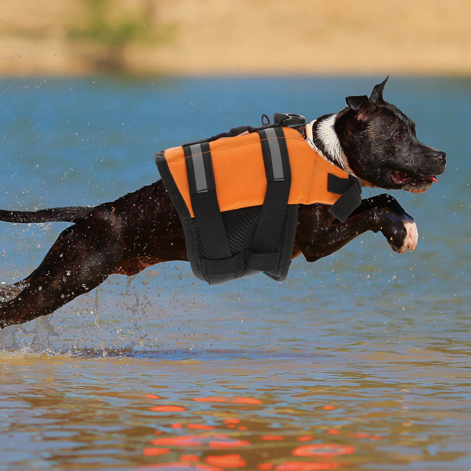 

Pet Life Jacket Dog Vest Flotation Device Reflective Strips D Ring Breathable Material Small Dogs Puppy Accessories