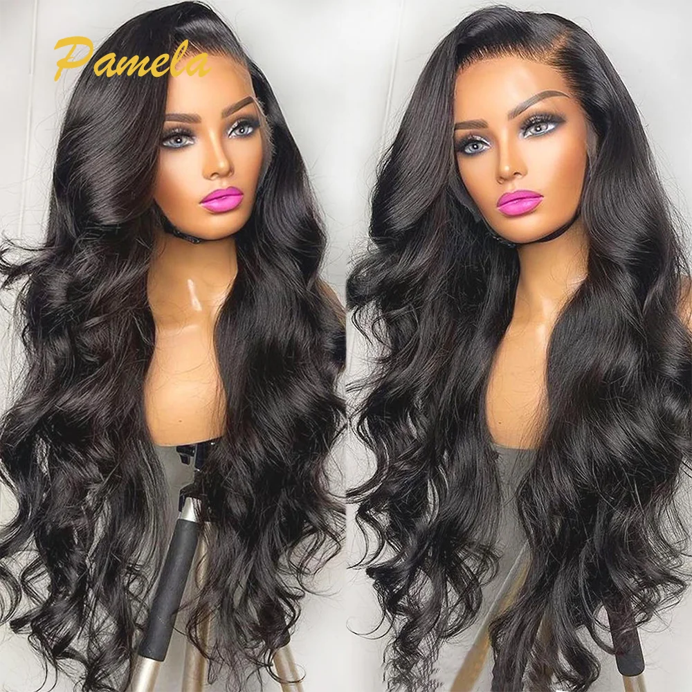 

300% Density Double Drawn Body Wave 360 Transparent HD Lace Pre Plucked Natural Colored Wear And Go Brazilian Human Hair Wigs