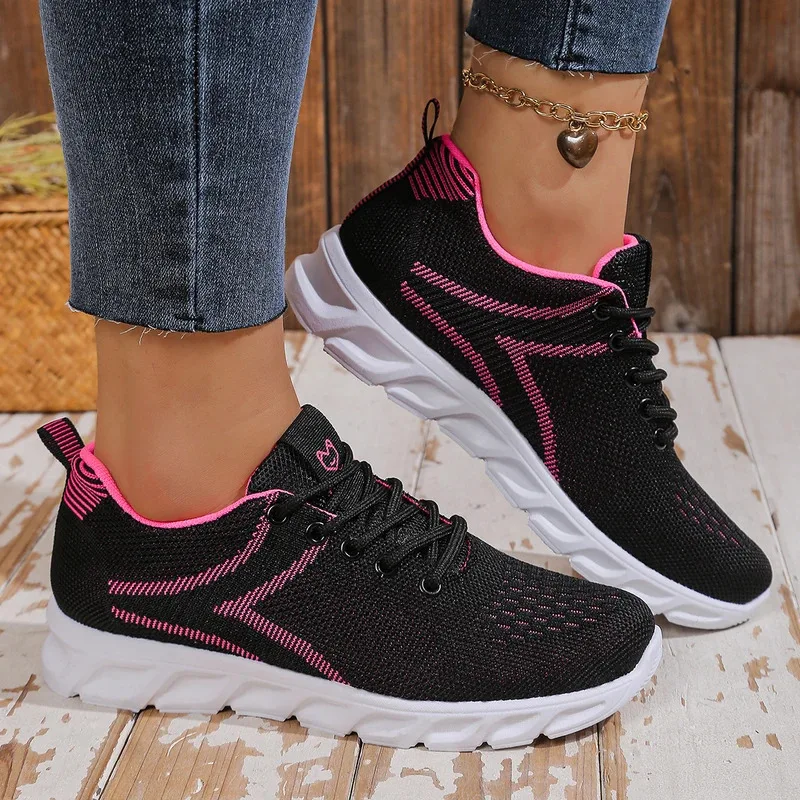 Damenschuhe, atmungsaktive Sneakers, lässige Sneaker zum Schnüren, leichte Low-Top-Sommerschuhe für Damen, kostenloser Versand