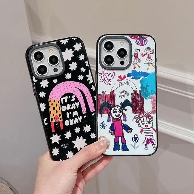 

Children's Drawing 2.5 Acrylic Phone Case Cover for IPhone 12 13 14 15 Pro Max Case for IPhone 15 Pro Max