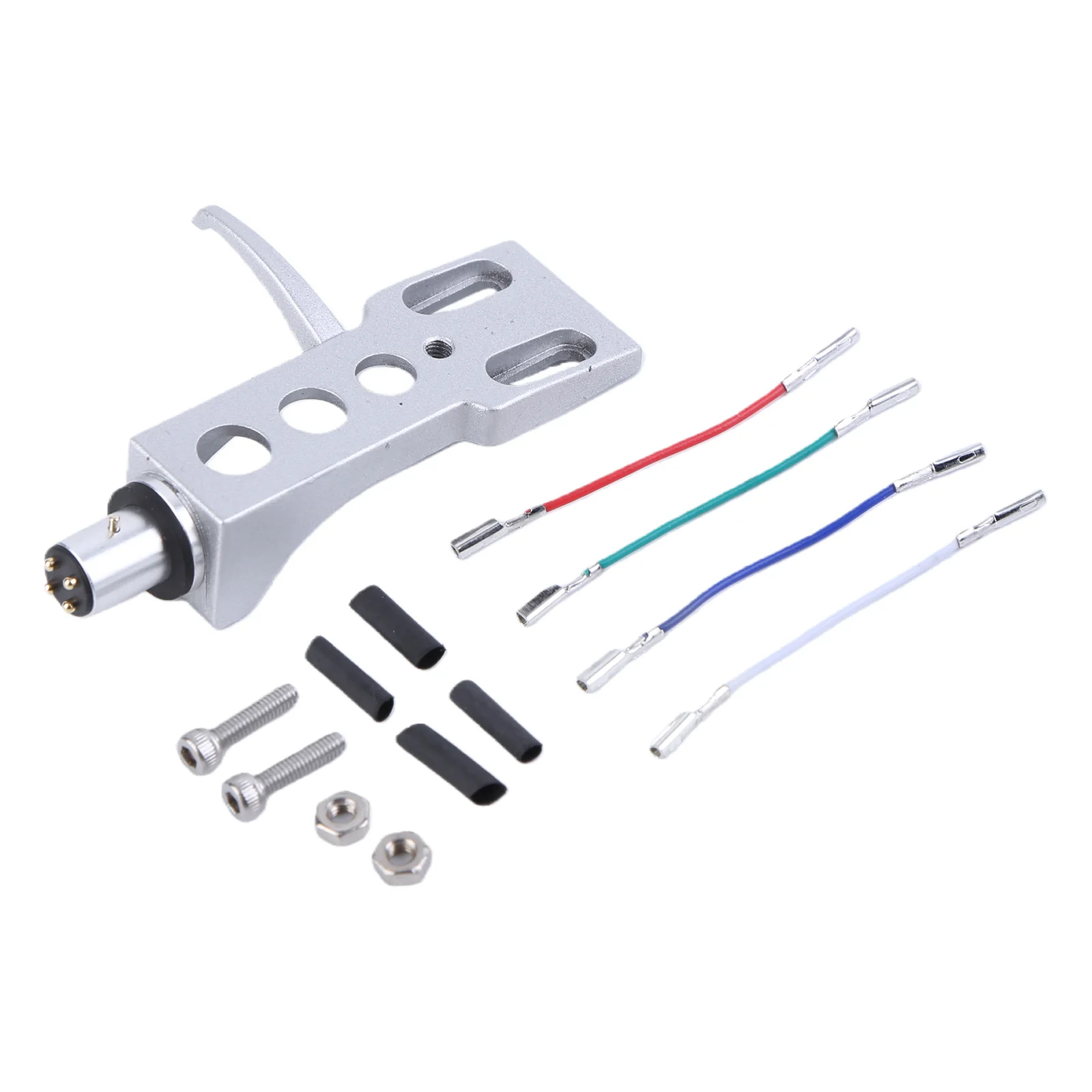 Turntable Headshell with 4 Lead Wires Cartridge Headshell Stylus Holder for Most Record Player Replacement Headstands