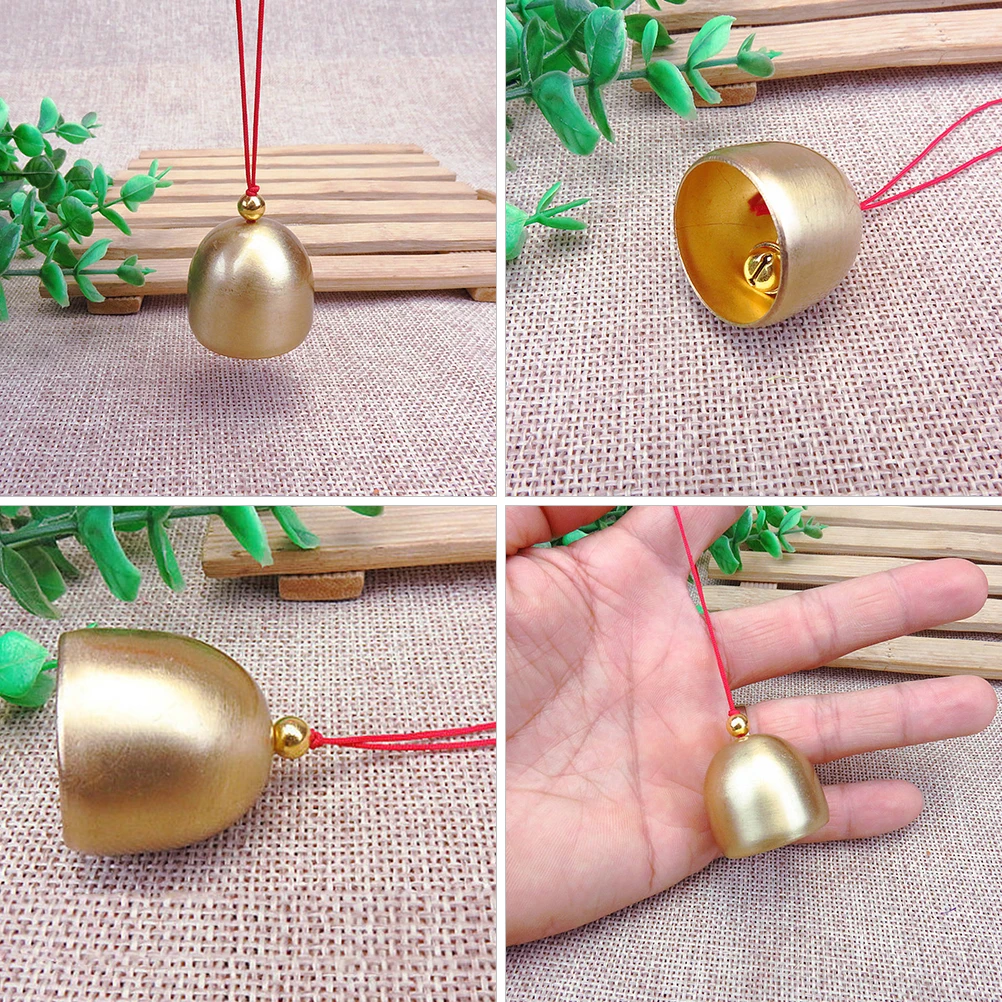 4 قطع من قلادة الرياح النحاسية ديكور المنزل ريترو للباب الصغير في الهواء الطلق ديكورات معلقة جرس الرياح ديكور #5