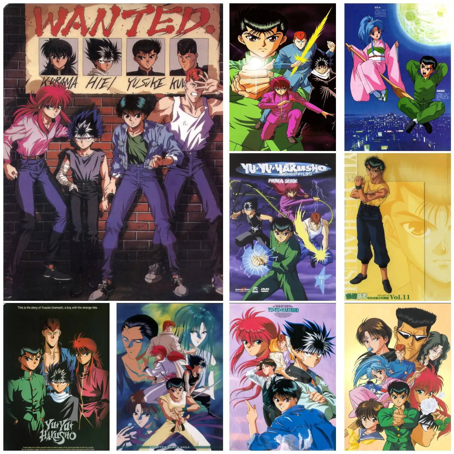 

yu yu hakusho Anime Video Game Canvas Art Poster and Wall Art Picture Print Modern Family bedroom Decor Posters
