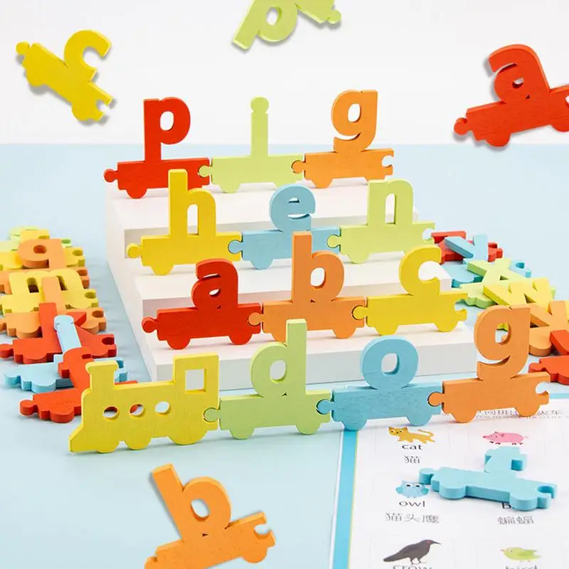 See And Spell Learning Toy Realistic Wooden Spelling Game & Puzzle Vivid Colors Puzzle Games Word Spelling & Fun For Kids 3