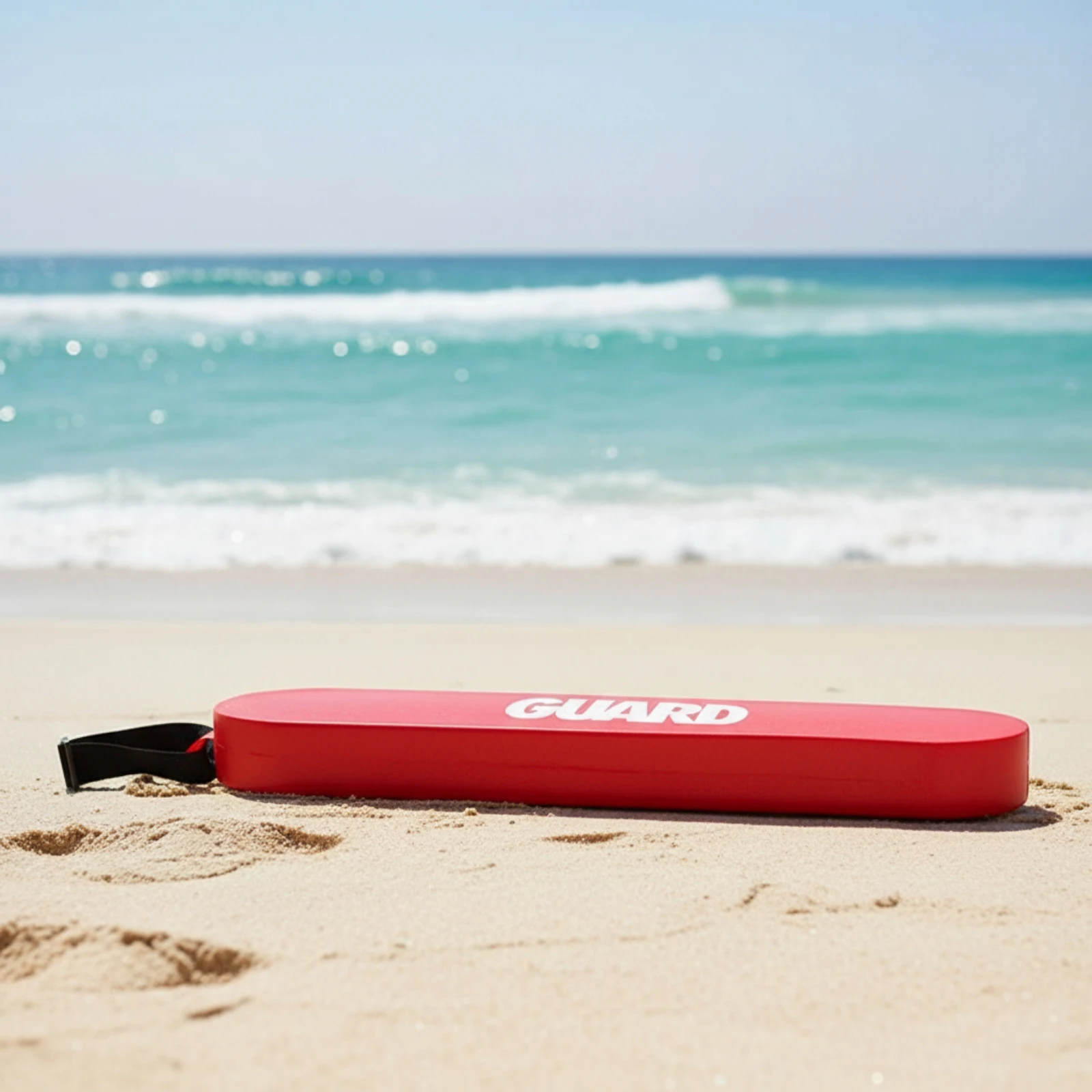 Rescue Buoy with Strap High-Visibility Lifeguard Rescue Tube Torpedo Buoy Waterproof Sturdy for Lifeguards, Water Safety