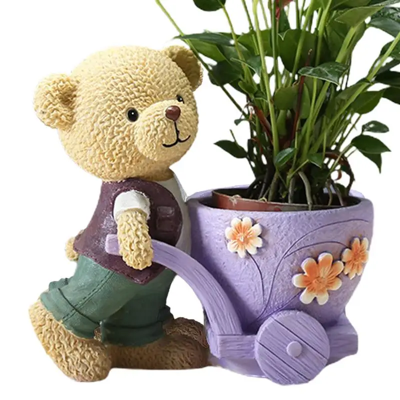 

Animal Planter Brown Bear Succulent Planter Funny Succulent Plant Pots Exquisite Small Succulent Plant Pots For Indoor Plants