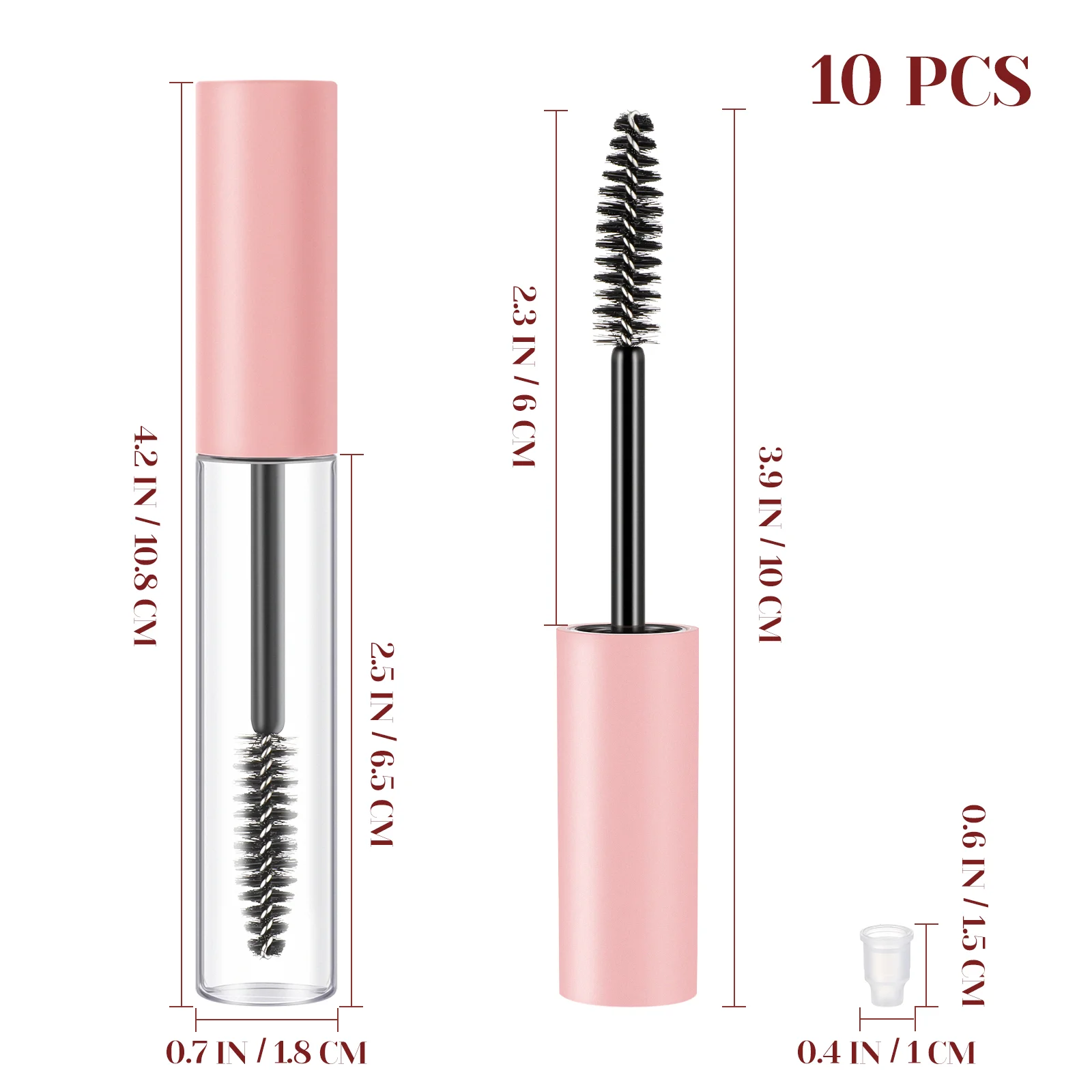 Mascara Empty Tube Vial Eyelash Bottle with Brush Makeup Supplies DIY Cream Tools