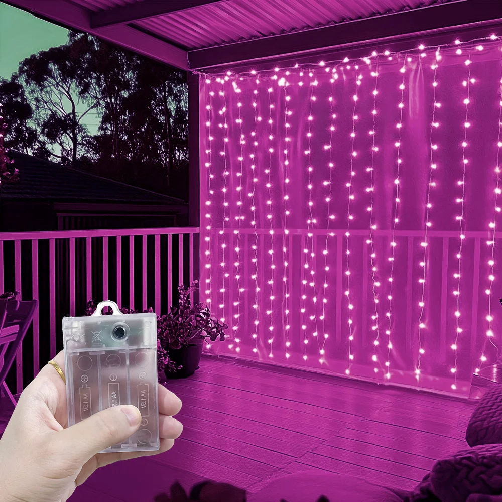 

Bedroom Decoration Home Decoration Battery Power Fairy Outdoor LED Curtain Light String Ramadan 2026 Valentine's Day Eid Mubarak