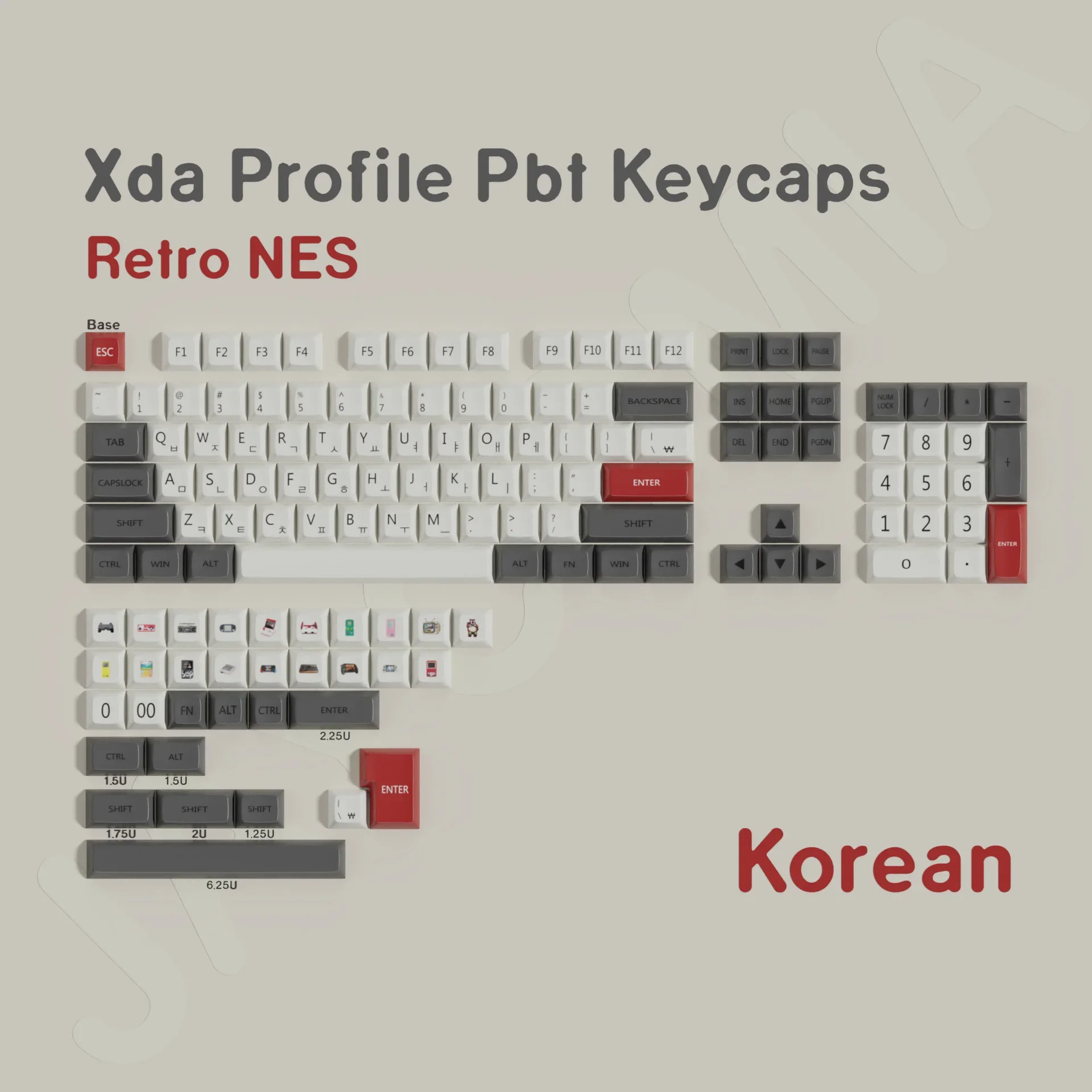 

Retro theme XDA Profile PBT keycaps Korean Russian Spanish French Portuguese keycaps For GX87 Crush80 Rainy75 Hi8 Hi75 Lucky65