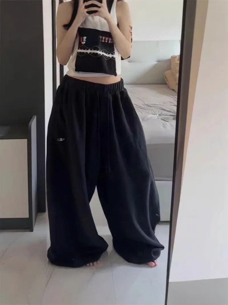 

РетроВинтажные американские брюки, повседневные брюки UrbanStreetwear ExtraOversize, утягивающие брюки с высокой талией, брюки для джазовых уличных танцев