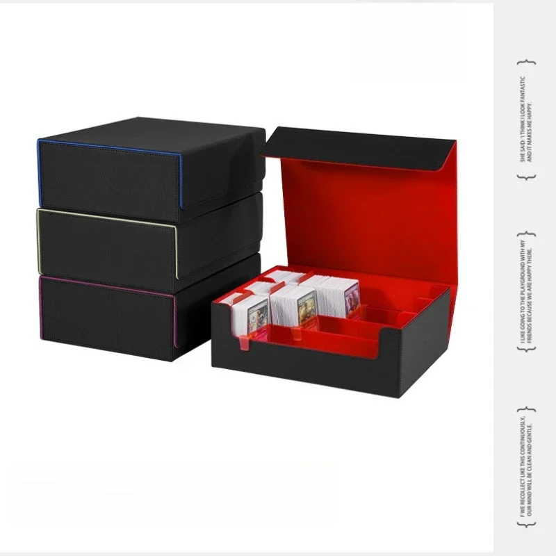 hot-selling-pu-leather-three-row-game-card-box-large-capacity-storage-for-yu-gi-oh-three-kingdoms-kill-board-games