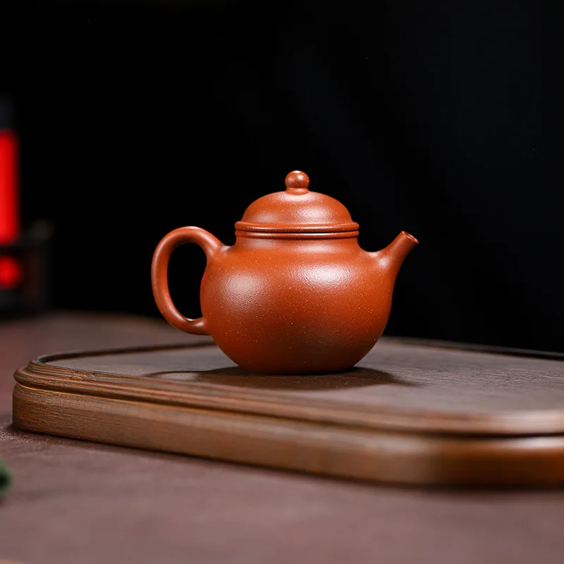 High Quality Yixing Purple Clay Pot Ore Descending Slope Mud Handmade Sketch Teapot Household Tea Set