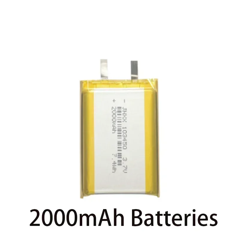 3.7V 103450 Polymer Lithium Battery  2500 MAh Rechargeable 103450 Polymer Battery for MP5 Toys Cameras  GPS  Bluetooth  Speakers