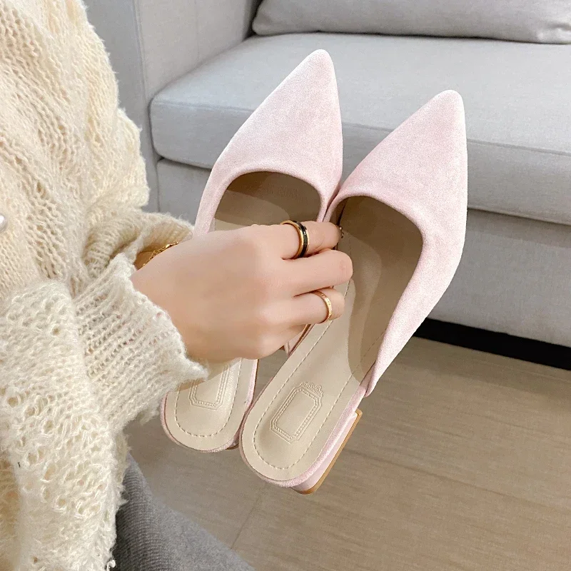 Leopard Mules Shoes For Women Slip On Square Heel Slippers Women New Luxury Designer PU Leather Slides Elegant Office Shoes