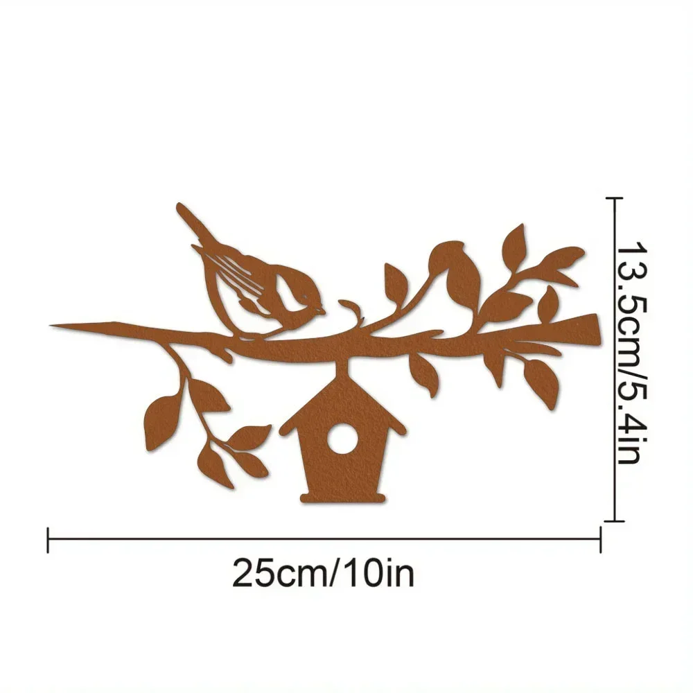 Unique Sparrow Metal Garden Stake – Distinctive for Your Backyard. Unusual for Outdoor. 1pc Metal Novelty