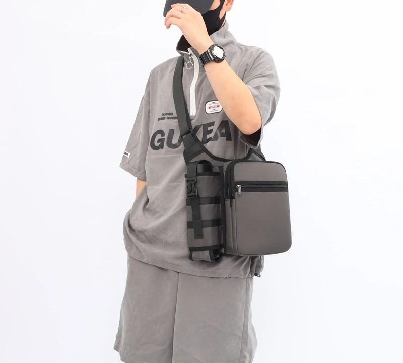 New Casual Men's Single-shoulder Bag, Outdoor Sports Travel Crossbody Bag, Large-capacity Multi-layer Waterproof Crossbody Bag