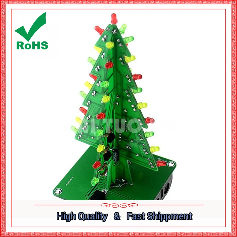 Electronic Practice Parts Flash Kit Flashing Christmas Tree Parts Electronic Production DIY Kit Parts