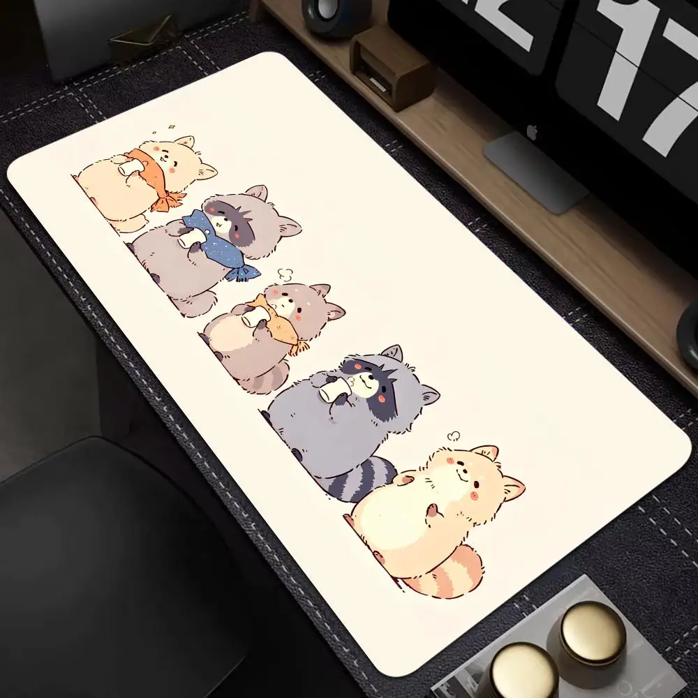 Amine Cat Mousepads Desk Rug Cute Mousepad XXL Large Rubber Mouse Mat Kawaii Desk Pad Table Carpet Mouse Pad High Quality 90X40