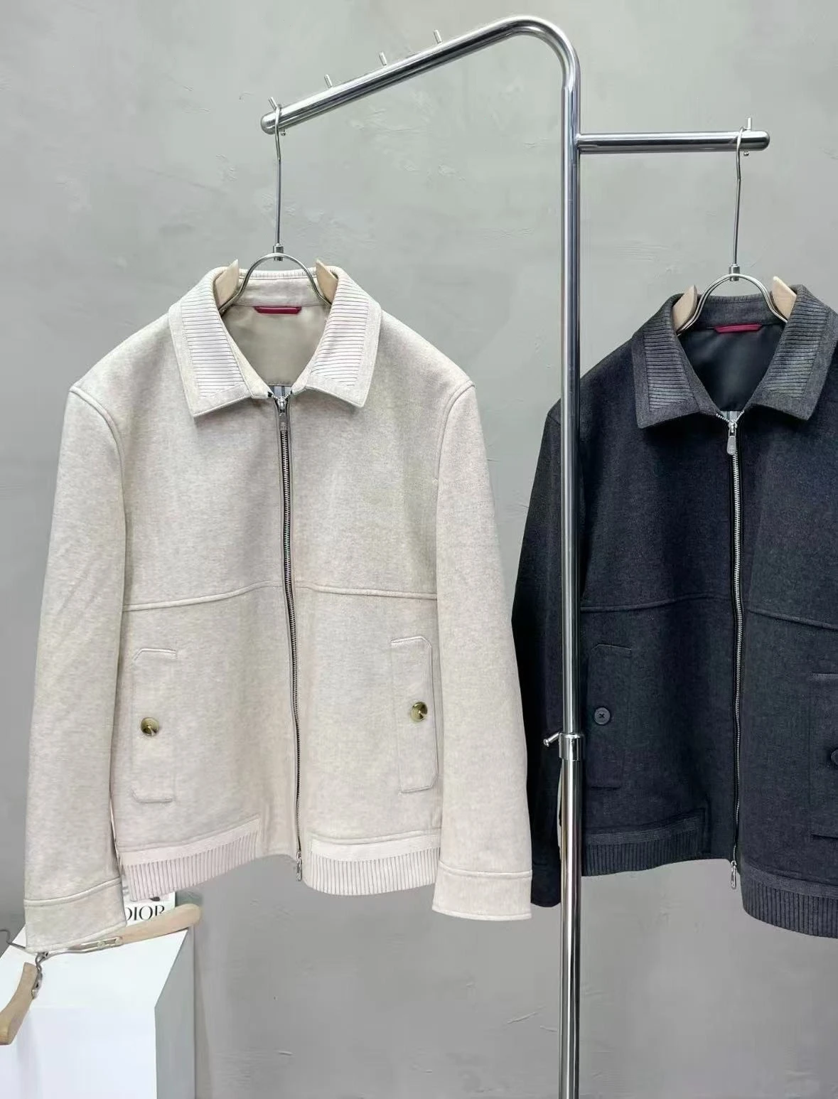 

BC Вышитая куртка с лацканами Old Money и узором «елочка»