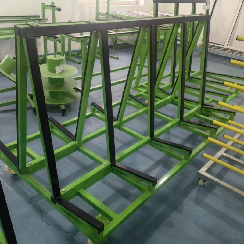 Portable Glass Transport Rack Board ，500kg  Storage Trolley Steel Trolley Glass Carry For Sheet Material