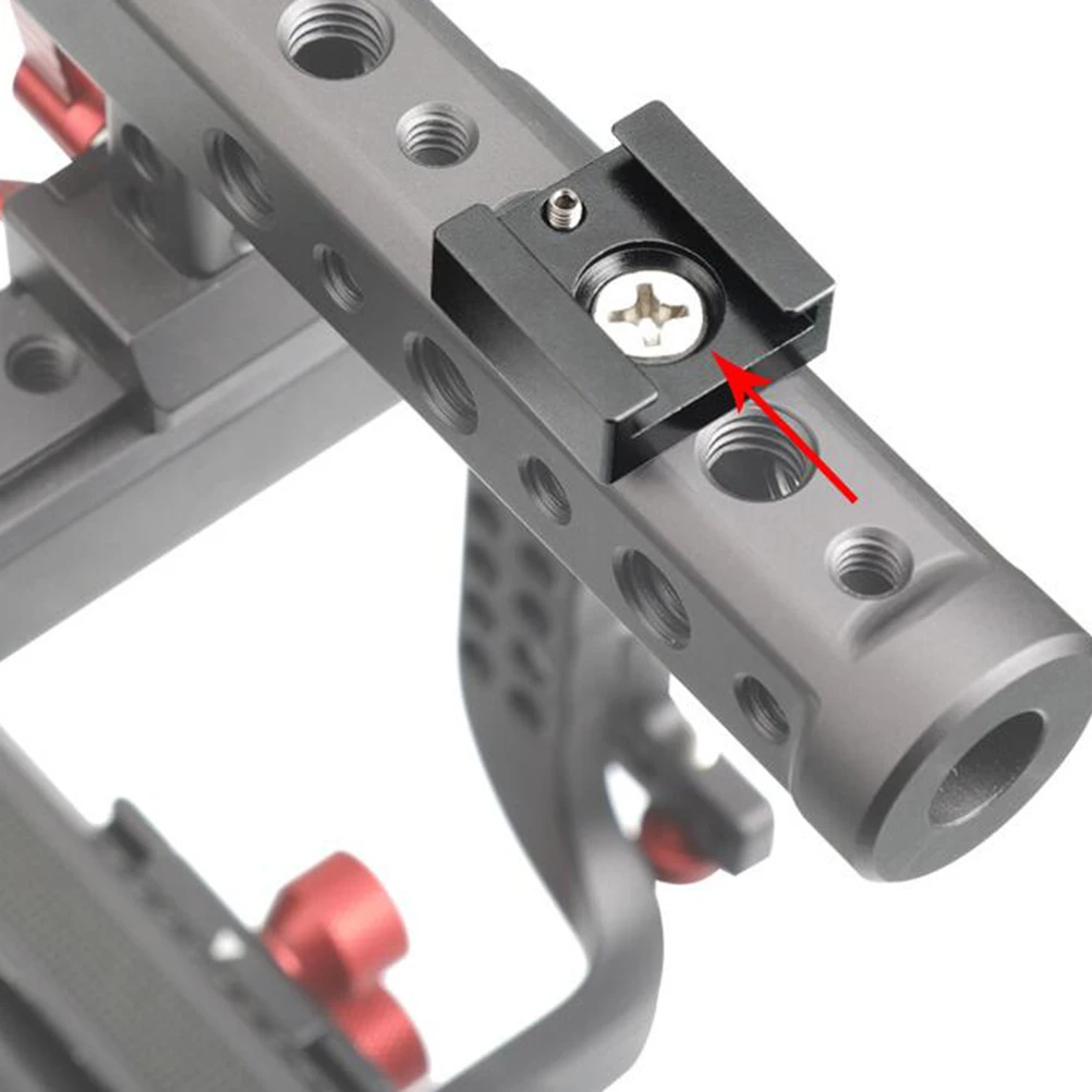 

2Pcs Cold Shoe Flash Adapter Heavy Duty Aluminum Mount for Videomicro Audio Recorder Small Monitor Shoulder Rig Studio Lighting