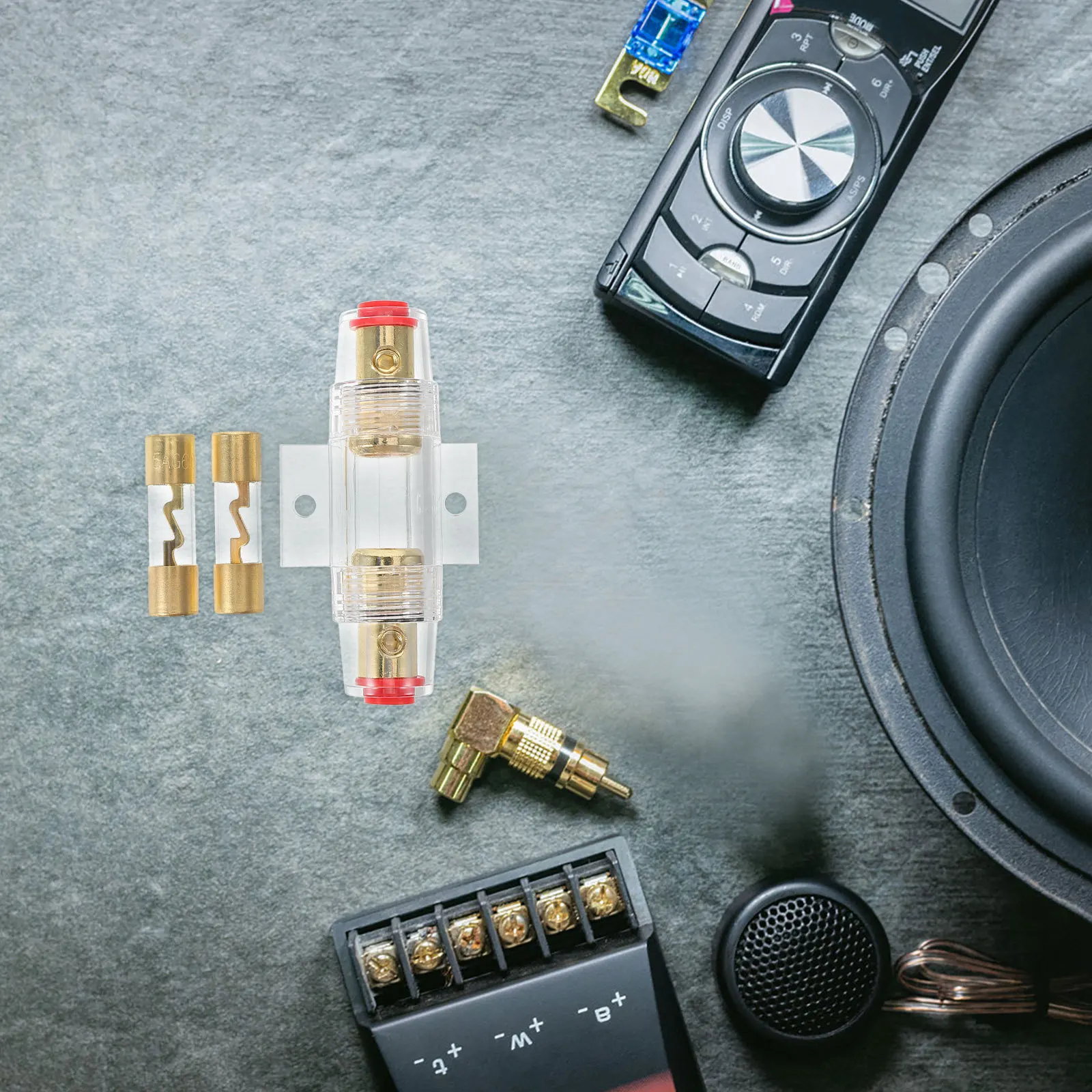 

60A Agu Car Audio Inline Block For Amplifier Alarm Automotive Parts Transparent Power Protection Kit Amp Auto Parts Car Audio