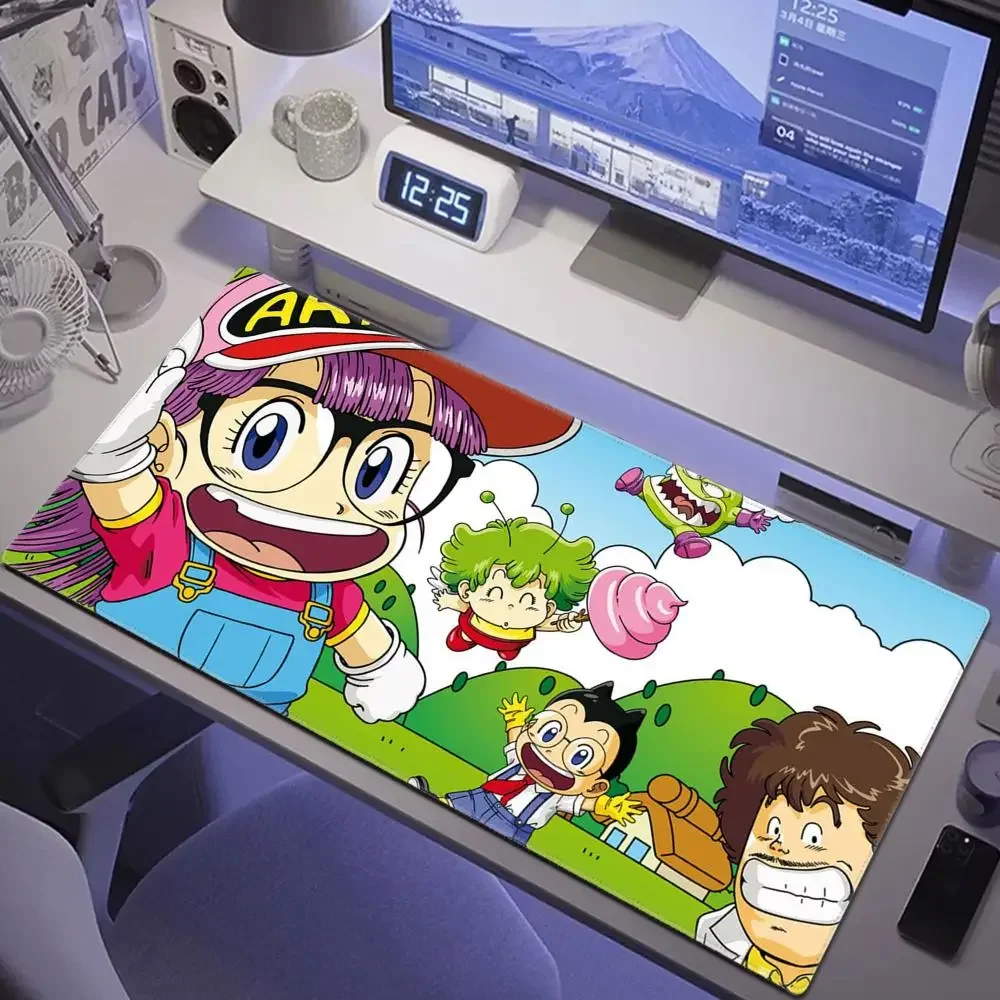 Dr. Slump Anime Mousepad Gaming Büro Schreibtisch Pads groß für Computer rutschfeste Lockedge Mauspad