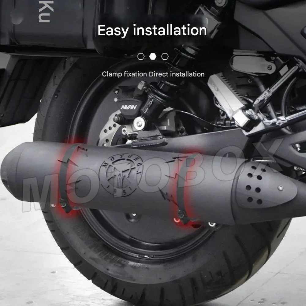 Haojue TR300 배기관 흑화 장식 커버 레트로 안티 스케일딩 커버 절연 커버 가드 플레이트 보호 코브