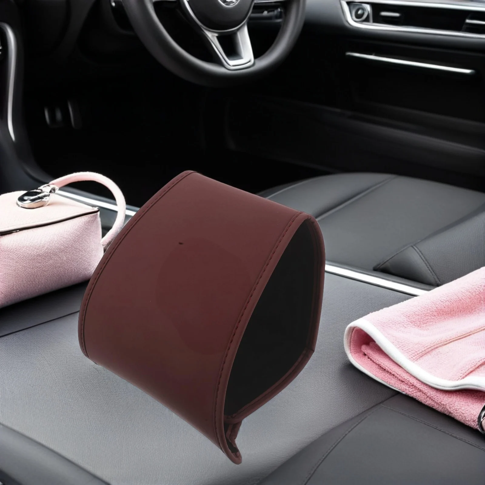 

Car Headrest Cover 25.8x8.6 Inches Breathable Washable Dustproof Seat Head Rest Protector Automotive Interior Front Seat