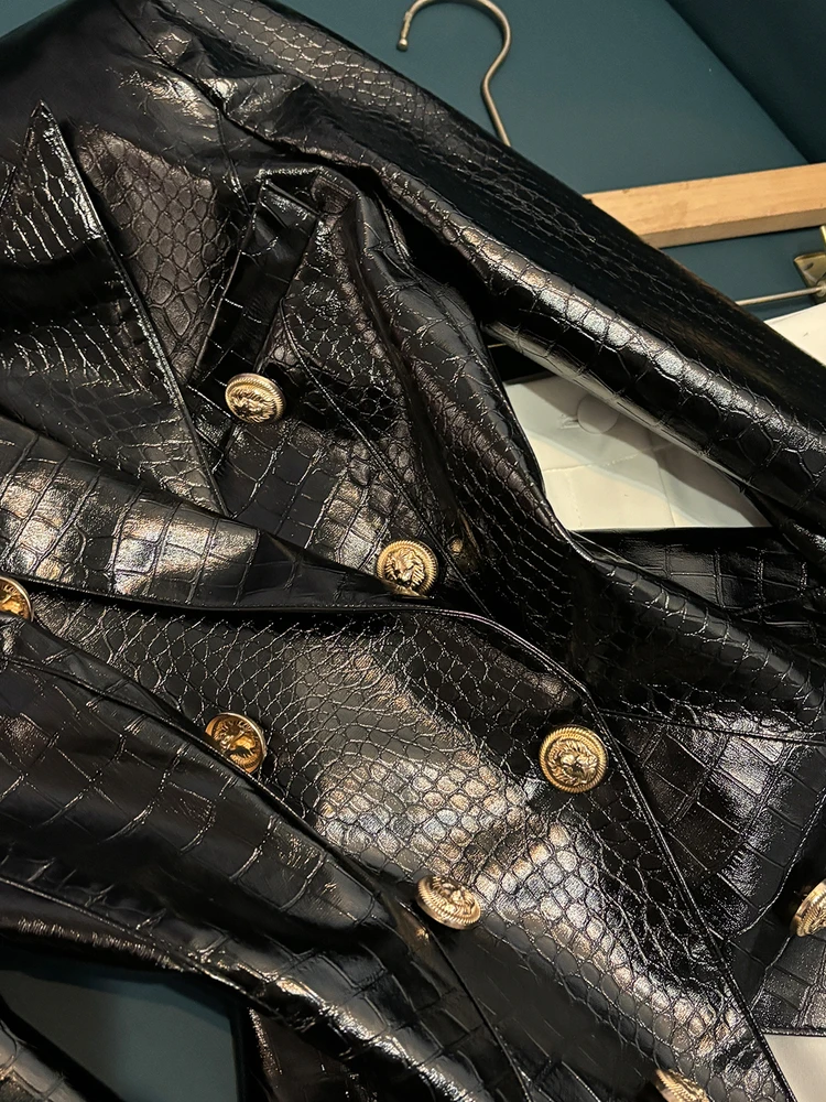 Nouveau Bla PU cuir inje Surface oulder rembourré gilet ajusté transfrontalier Jaet haut à la mode B267 trajet Sle bout à bout...