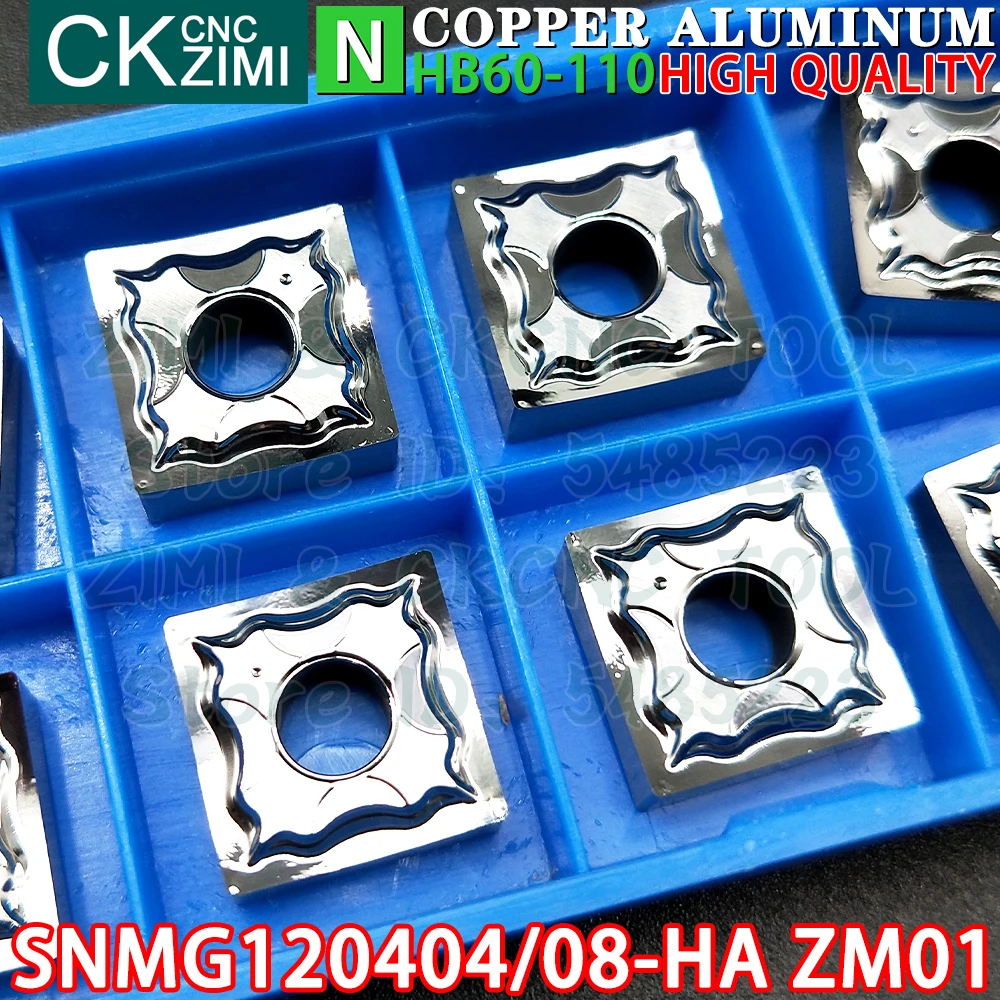 Imagem -03 - Inserções de Metal Duro Inserções de Torneamento Ferramentas Snmg1204 Snmg 1204 Cnc Cortador Mecânico Torno de Metal Ferramentas de Corte para Alumínio Snmg120404-ha Zm01 Snmg120408-ha Zm01