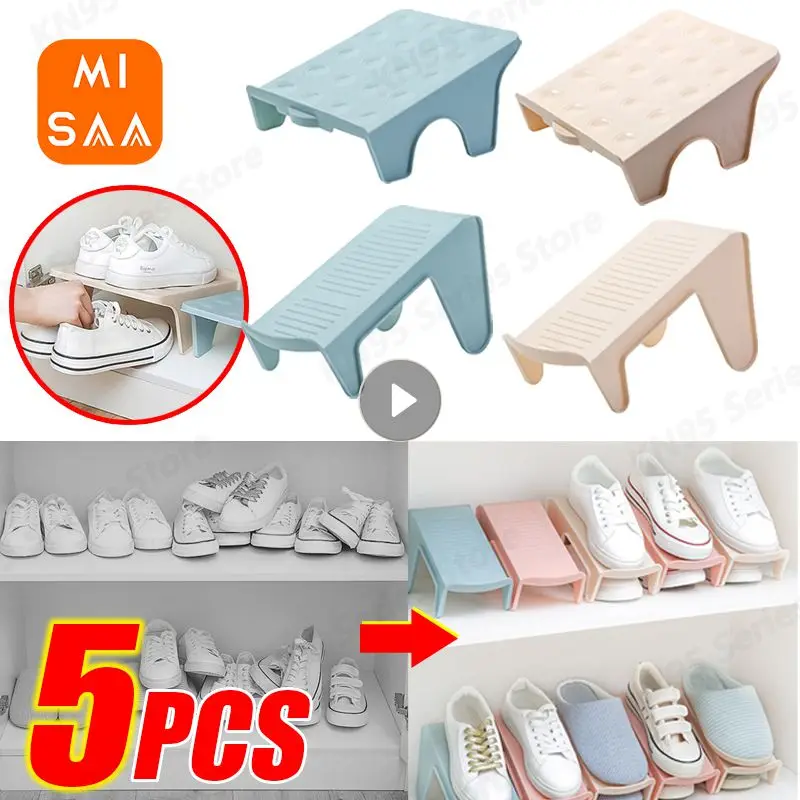 Double Layered Shoe Rack Shoe Cabinet Space Saving Integrated Simple Plastic Shoe Storage Rack Household Shoes Organization Tool