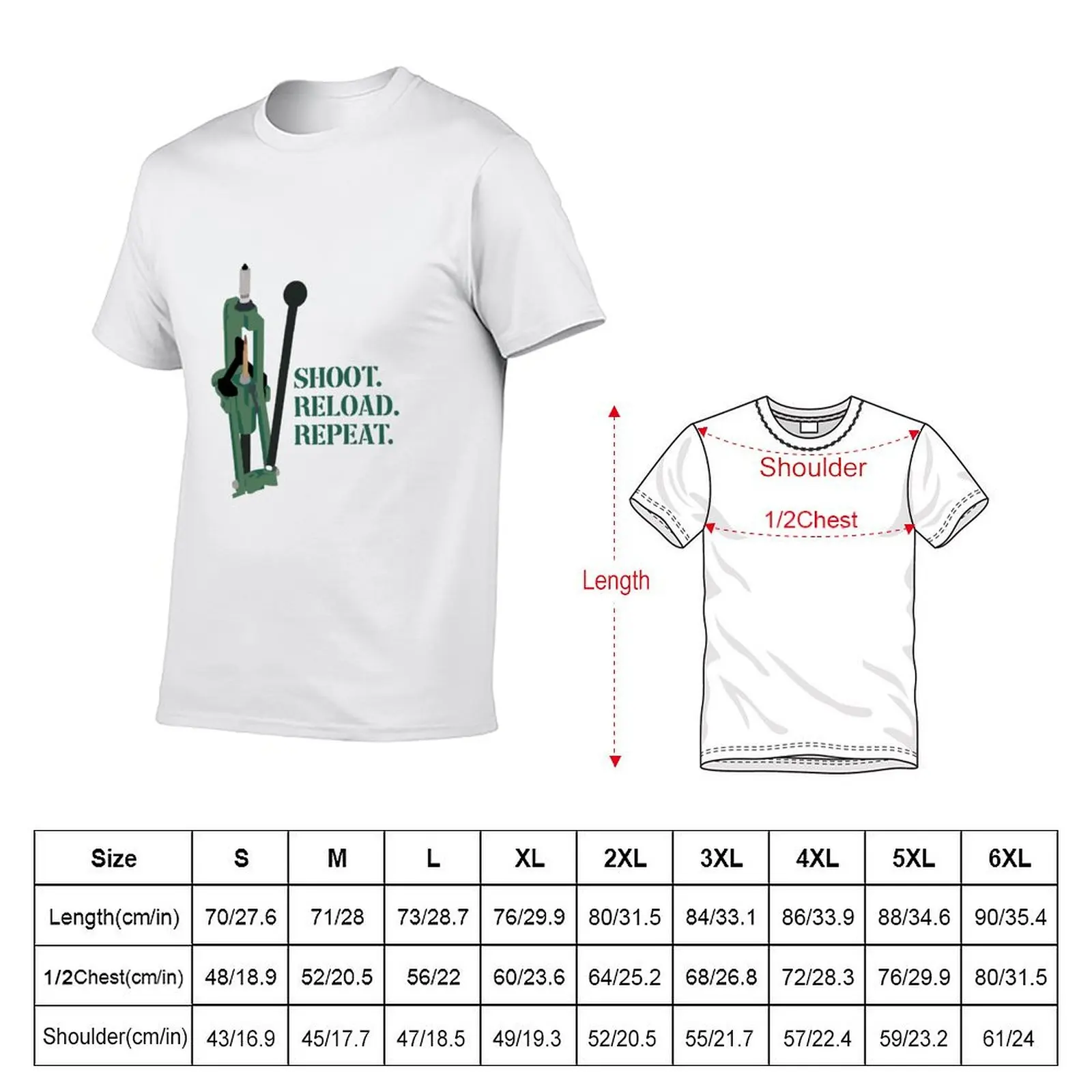 RCBS Brass Reloader Shoot Reload Repeat T-Shirt man t shirts for men men t shirt cotton 100% printed t shirts for man T-Shirt