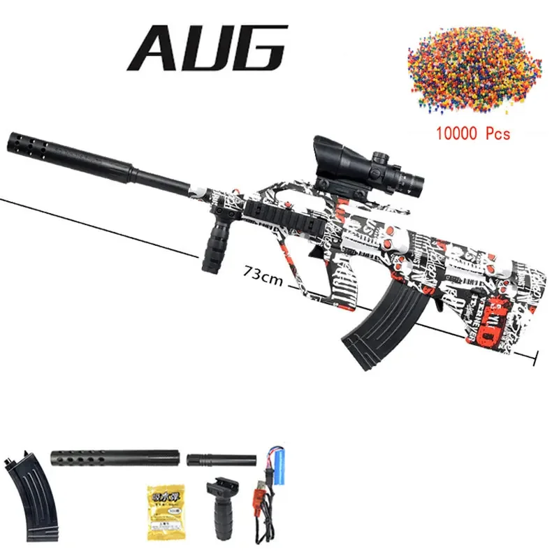 AUG Water Ball Gun Gel Toy Gun Manual Electric PaintbalAirsoft Gun Weapon Gun Soft Bullets Gun CS Shooting Fake Gun Toy