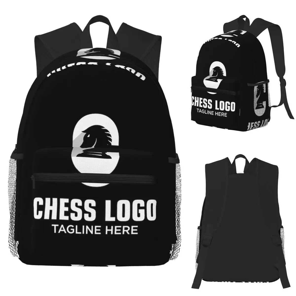

Fashion Chess College Chessboard Game Student Backpack School Bag Hiking Travel Daypack for Boys Girls Bookbag Shoulder Bags