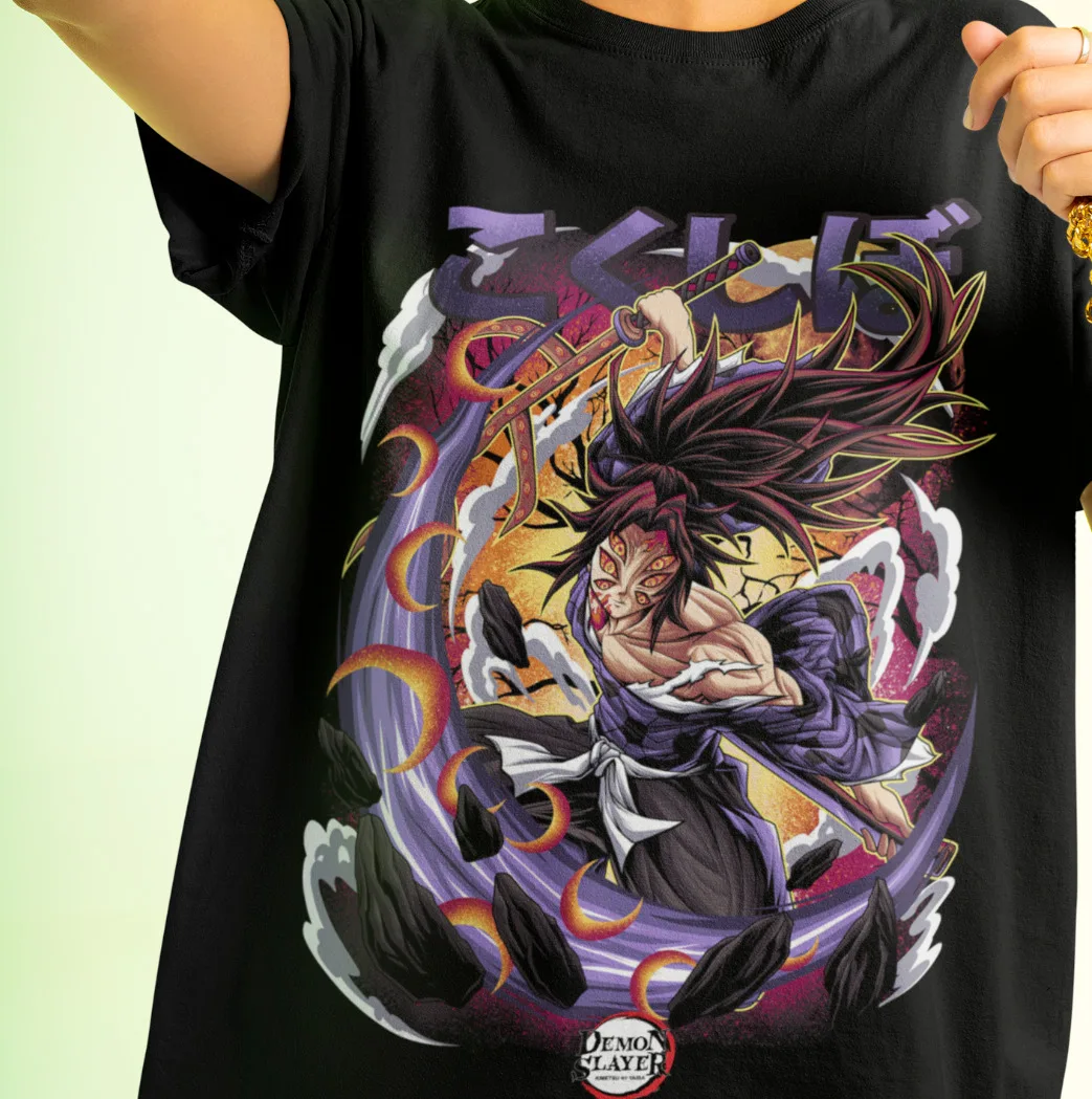 Kokushibo Shirt 1st Upper Moon Tshirt Muzan Demon Slayer T-Shirt Tanjiro Anime