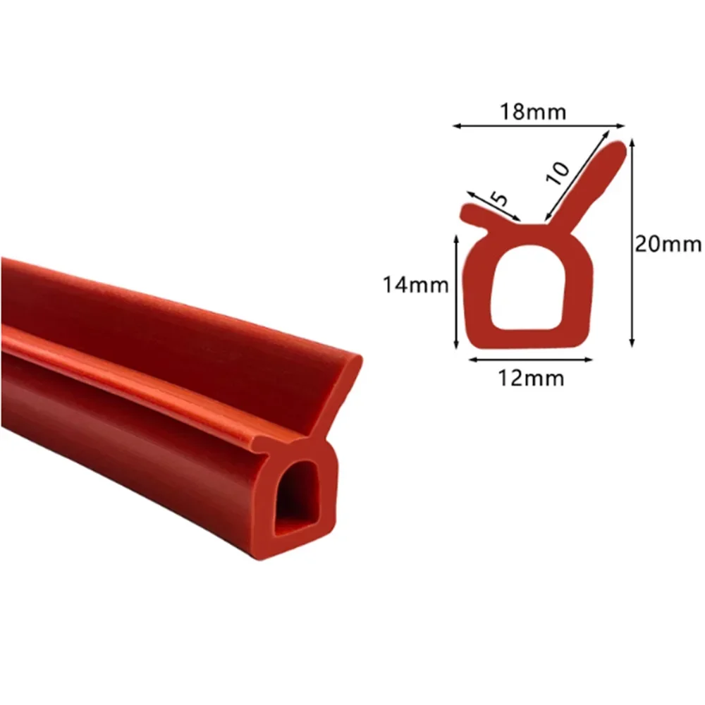

Red Silicone Sealing Strip For High-Temperature Baking Oven Doors Steam Cabinets Doors And Windows Soundproof Sealing