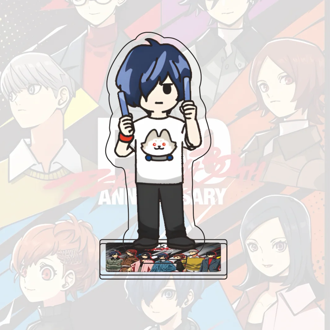 New Persona Series Acrylic Stand Figure Makoto Yuki Morgana Q Version Anime Desktop Ornament Collectible Decor Gift Keychain