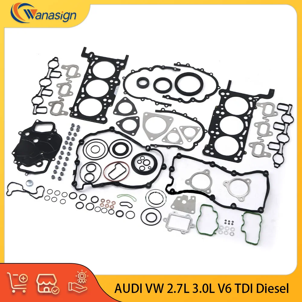 

AUTO ENGINE PARTS Full gasket Set Fit For AUDI VW A4 A5 A6 Q5 Q7 PHAETON TOUAREG 2.7L 3.0L V6 TDI Diesel 2.7 3.0 L T 2008-2016