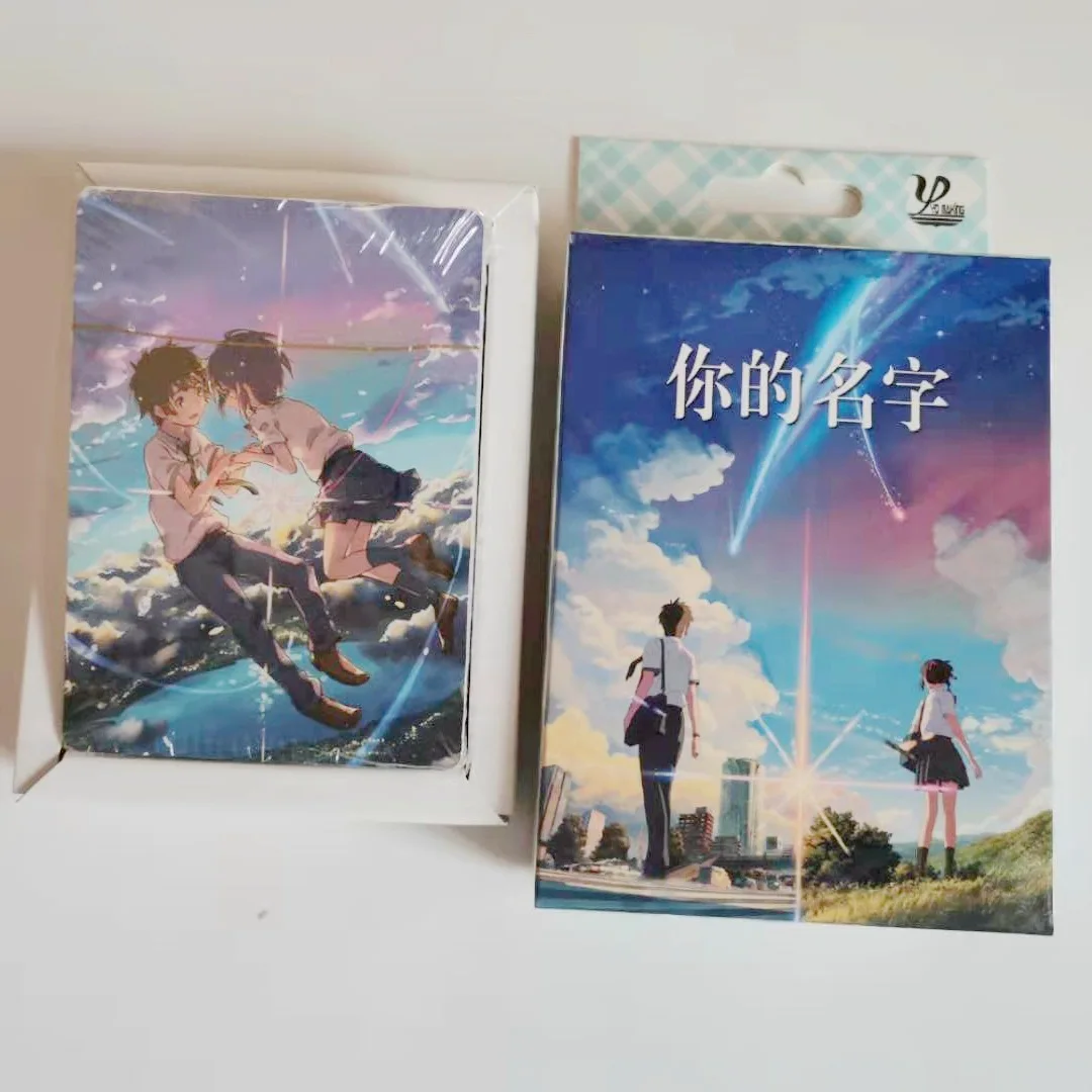 54 Sheets/Set Anime Your Name Tachibana Taki Miyamizu Mitsuha Poker Cards toy gift your name Collection toy Gift