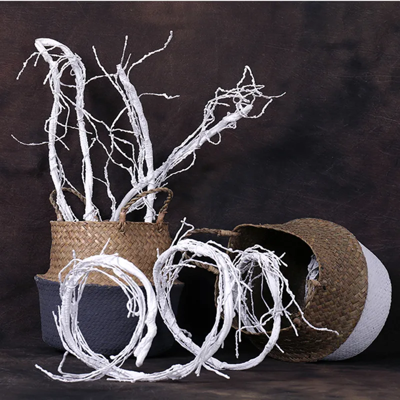 3M Artificial Flower Fake Plants Tree Rattan Cherry Branches Wall Hanging Trunk Flexible Vines For Home Wedding Garden DIY Decor