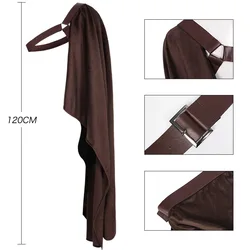 Medieval Warrior Soldier PU LeatherShoulder Jackets Viking Knight Costume Halloween Party Knight Armor Cloak Cosplay Props